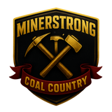 Miner Strong Coal Country Shield Sticker