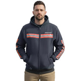 ANSI Class 1 MSG Grey Workwear Zip Up (Orange Strips)