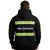 ANSI Class 2 Coal Country Black Reflective Hoodie w/ Yellow Strips (Gen2)