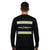 ANSI Class 2 Coal Country Black Reflective Long Sleeve Safety Shirt w/ Hi Vis Yellow Strips (Gen2)