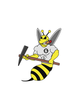 Bee Miner Strong Sticker