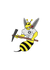 Bee Miner Strong Sticker