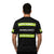 ANSI Class 1 Black Reflective Short Sleeve Safety Shirt w/ Hi Vis Yellow Strips (Gen2)