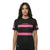 ANSI Class 1 Ladies Black Short Sleeve Reflective Shirt w/ Hi Vis Pink Strips (GEN 2)