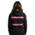 ANSI Class 2 Ladies Black Reflective Hoodie w/ Hi Vis Pink Strips (NO LOGO)