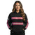 ANSI Class 2 Ladies Black Reflective Hoodie w/ Hi Vis Pink Strips (NO LOGO)
