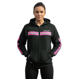 ANSI Class 1 MSG Black Workwear Zip Up (Pink Strips)