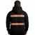 Black Reflective Hooded Sweatshirt with Hi Vis Orange Strips, ANSI Class 2 (NO LOGO) (Gen2)