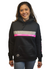 ANSI Class 2 Ladies Black Reflective Hoodie w/ Hi Vis Pink Strips (NO LOGO)