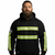 Black Reflective Hooded Sweatshirt with Hi Vis Yellow Strips, ANSI Class 2 (NO LOGO) (Gen2)