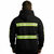 Black Reflective Hooded Sweatshirt with Hi Vis Yellow Strips, ANSI Class 2 (NO LOGO) (Gen2)