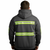 Grey Reflective Hooded Sweatshirt with Hi Vis Yellow Strips, ANSI Class 2 (NO LOGO) (Gen2)