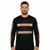 ANSI Class 2 Black Reflective Long Sleeve Safety Shirt w/ Hi Vis Orange Strips (NO LOGO) (Gen2)
