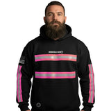 ANSI Class 2 Miner Strong Black Reflective Hoodie w/ Hi Vis Pink Strips (Gen2)