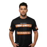 Coal Country Black Reflective Short Sleeve Safety Shirt w/ Hi Vis Orange Strips (Gen2)