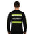 Coal Country Black Reflective Long Sleeve Safety Shirt w/ Hi Vis Yellow Strips (Gen2)