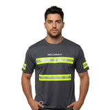Coal Country Grey Reflective Short Sleeve Safety Shirt w/ Hi Vis Yellow Strips (Gen2)