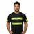 ANSI Class 1 Black Reflective Short Sleeve Safety Shirt w/ Hi Vis Yellow Fluorescent Strips (NO LOGO) (Gen2)