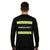 Black Reflective Long Sleeve Safety Shirt w/ Hi Vis Yellow Strips (Gen2)