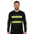 Black Reflective Long Sleeve Safety Shirt w/ Hi Vis Yellow Strips (NO LOGO) (Gen2)