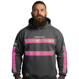 Grey Reflective Hoodie w/ Hi Vis Pink Strips (Gen2)