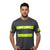 Grey Reflective Short Sleeve Safety Shirt w/ Hi Vis Yellow Strips (NO LOGO) (Gen2)