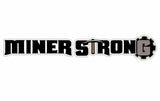4 inch Miner Strong hard hat decal sticker