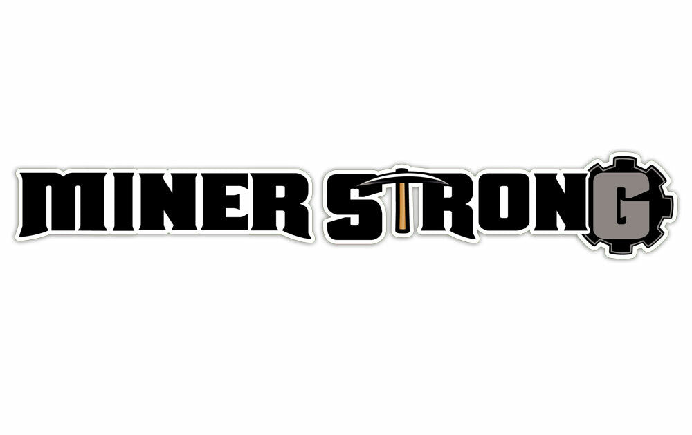 4 inch Miner Strong hard hat decal sticker
