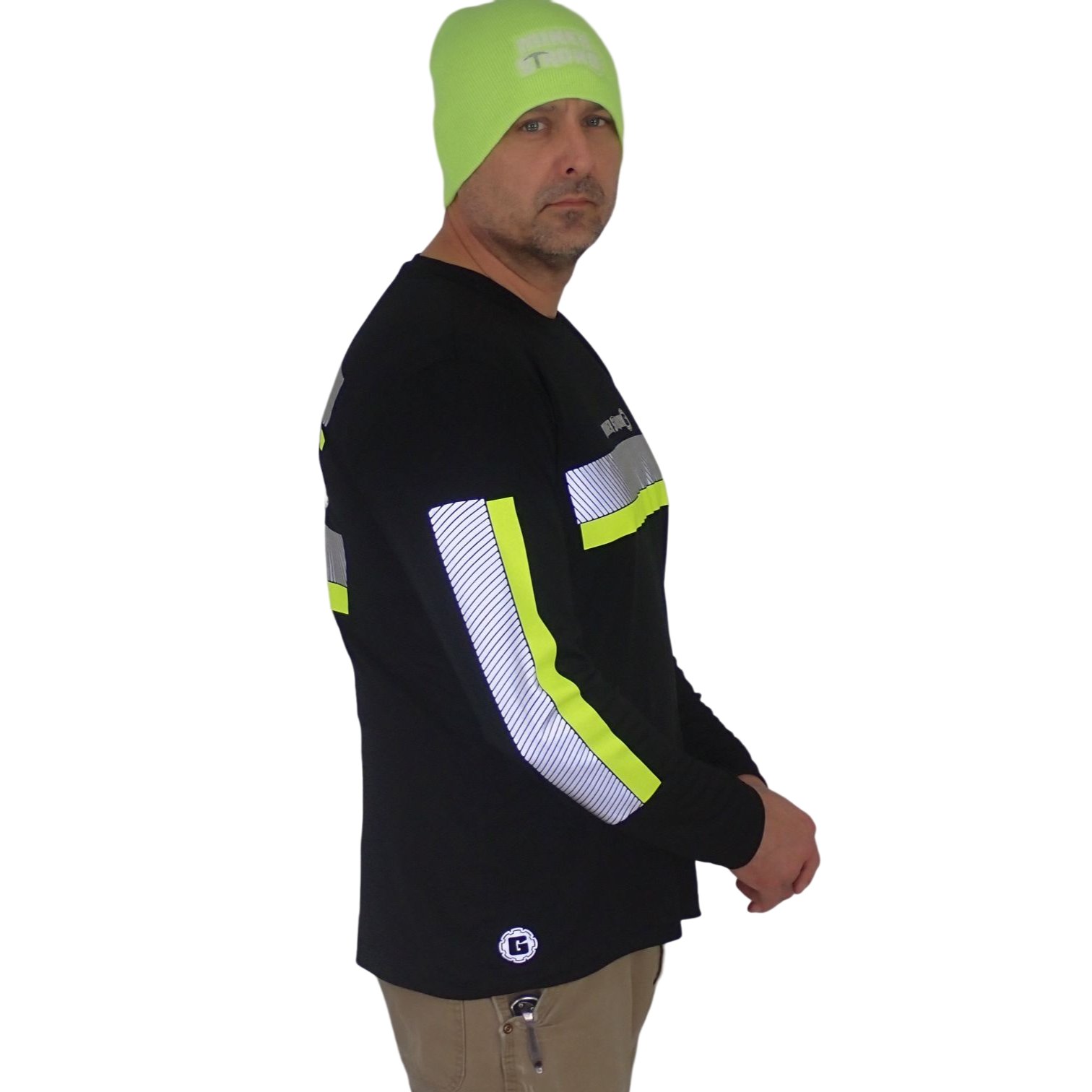 Reflective Long Sleeve Safety Shirt w/  Fluorescent Strips