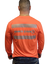 ANSI Class 1 Orange Reflective Long Sleeve Safety Shirt