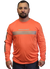 ANSI Class 1 Orange Reflective Long Sleeve Safety Shirt